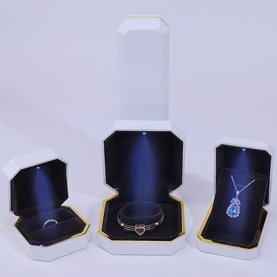 オーダーメイド ロゴ ライト ジュエリー ギフト ボックス ブレスレット イヤリング ペンダント ベルベット ネックレス 指輪 手作り素材