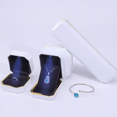 オーダーメイド ロゴ ライト ジュエリー ギフト ボックス ブレスレット イヤリング ペンダント ベルベット ネックレス 指輪 手作り素材