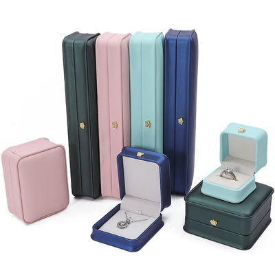 オーダーメイド ロゴ PU レザー ジュエリー ボックス クラウン ブレスレット ペンダント ネックレス リング パッケージ
