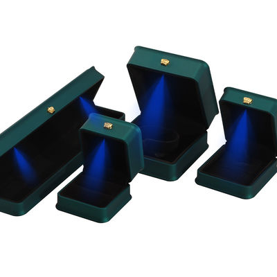 LEDライト ジュエリーボックス オーダーメイド 豪華 クラウン ジュエリー 梱包 プラスチック ベルベット 素材