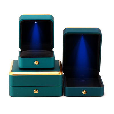 購入 光緑色LED プラスチック ベルベット 宝石箱 カスタム用 方形 贅沢 エレガントスタイル online manufacture