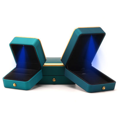 光緑色LED プラスチック ベルベット 宝石箱 カスタム用 方形 贅沢 エレガントスタイル