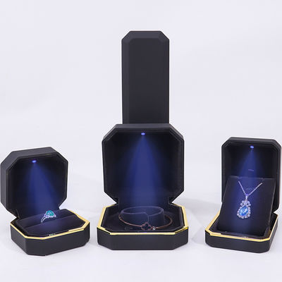 手作り プラスチック ベルベット 宝石 包装 箱 ブレスレット イヤリング ペンダント ネックレス リング