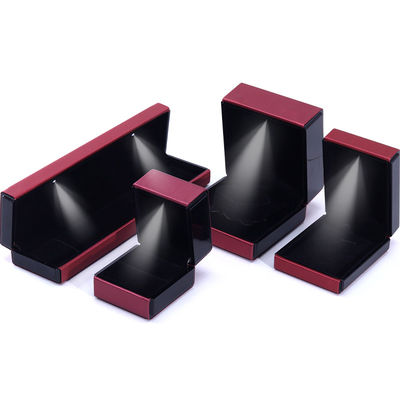 ハンホング オーダーメイド ロゴ LED ライト ジュエリー ボックス ブレスレット ネックレス リング 革