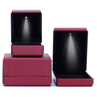 ハンホング オーダーメイド ロゴ LED ライト ジュエリー ボックス ブレスレット ネックレス リング 革