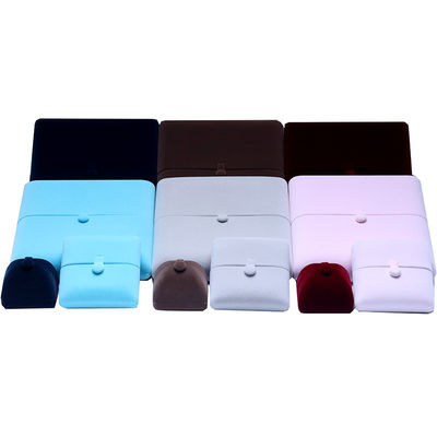 購入 10*10*3cm ハンホング オーダーメイド ロゴ 豪華 宝石 梱包ボックス ベルベット ネックレス リング ブレスレット イヤリング online manufacture