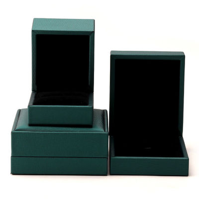 購入 オーダーメイド 豪華 ベルベット 宝石 包装 箱 緑色 PU レザー ネックレス リング ハンホング online manufacture