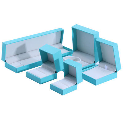 手作りのエコ段ボール製フリップスカイブルーのジュエリーボックス、カスタマイズ可能なジュエリーボックス