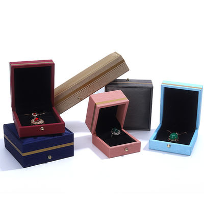 オーダーメイド ロゴ PU レザー ジュエリー ボックス 結婚指輪 ネックレス ブレスレット ハンホング