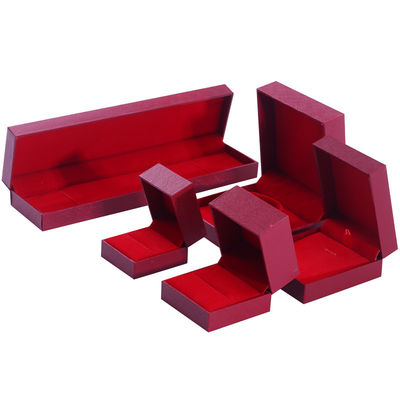 手作りのエコ段ボール製フリップ式赤色ジュエリーボックス、カスタマイズ可能なジュエリーボックス