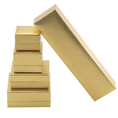 手作りのエコ段ボールフリップイエロー宝石箱 カスタマイズ可能なジュエリーボックス