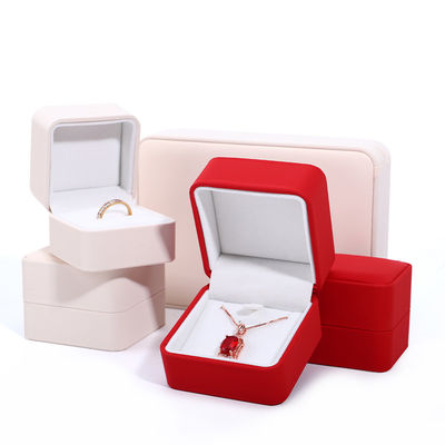 カスタム 贅沢 ネックレス レッド PU レザー ヴェルヴェット コーナーで 梱包ボックスと 私たちに連絡してください