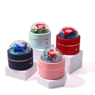 購入 オーダーメイドサイズ 豪華 丸い 花 宝石 箱 包装 リング 引き出し 箱 online manufacture