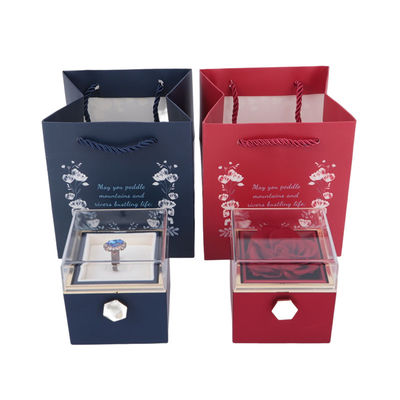 購入 保存された石けん ローズ 花 宝石 箱 バレンタインデー プレゼント 宝石 パッケージ online manufacture