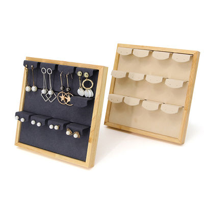 購入 4×3 実用的なマルチセル 木製宝石展示ラック 耳飾りのスタンド ペンダント online manufacture