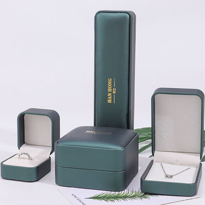 購入 濃緑色 凸 偽革 宝石 収納 箱 豪華 オーガナイザー 梱包 online manufacture