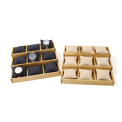 購入 マルチセル 3x3 マシッド 木製 時計 展示 プレート 豪華 展示 のための枕 online manufacture