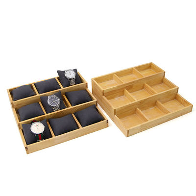 マルチセル 3x3 マシッド 木製 時計 展示 プレート 豪華 展示 のための枕