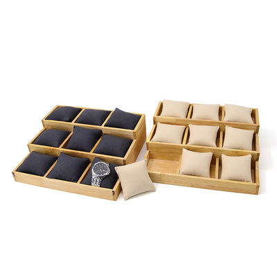 マルチセル 3x3 マシッド 木製 時計 展示 プレート 豪華 展示 のための枕