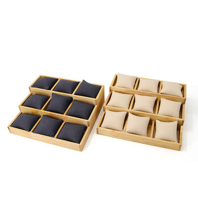 マルチセル 3x3 マシッド 木製 時計 展示 プレート 豪華 展示 のための枕