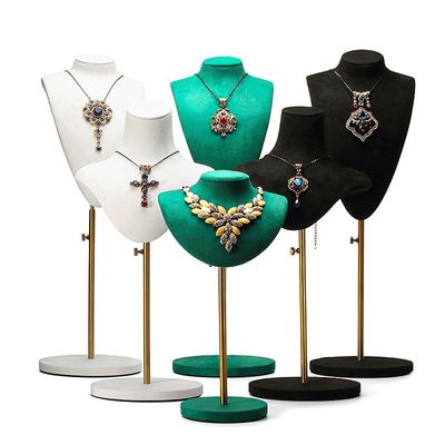 購入 ポータブル 脱ぎ取れる 柔らかい ベルベット 宝石 オーガナイザー マネキン 贅沢 ディスプレイ バスト online manufacture