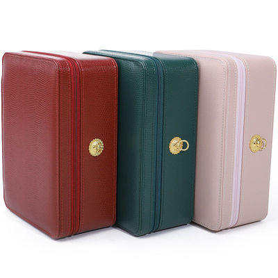 リング・プル・オーナメント PU レザー 旅行 宝石 オーガナイザー 多細胞 ザイプボックス