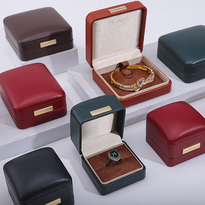 購入 柔らかい触覚 凸 屋根 偽革 宝石 包装 箱 セット リング ブレスレット online manufacture