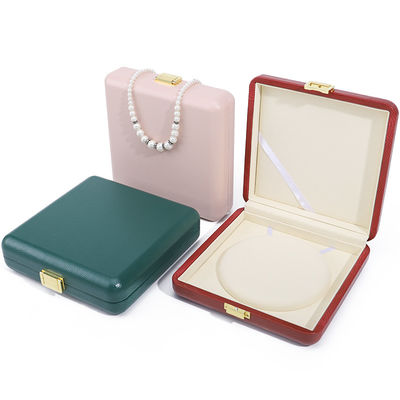 購入 豪華で耐久性のある PU レザー パール ネックレス 梱包ケース 大型宝石箱 online manufacture