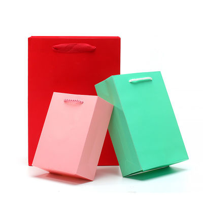 シーク シンプル マカロン カラー カードボード トート バッグ ギフト 宝物 梱包