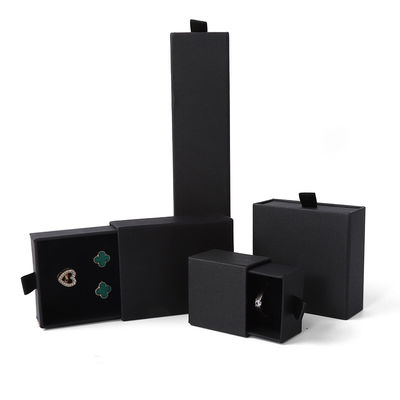 購入 卸売 製造 エコフレンドリー 贅沢 ギフト 宝石箱 個別 ロゴ リング ネックレス イヤリング ブレスレット 包装 黒 紙紙 引き出し 宝石箱 online manufacture