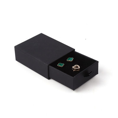 卸売 製造 エコフレンドリー 贅沢 ギフト 宝石箱 個別 ロゴ リング ネックレス イヤリング ブレスレット 包装 黒 紙紙 引き出し 宝石箱
