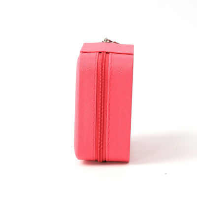 高級 宝石 ギフト 収納 箱 カスタム ポータブル 小型 レザー ローズ レッド 宝石 オーガナイザー 旅行 ケース