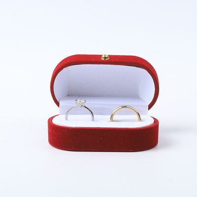 高級宝石箱 パーソナライズされた オーダーメイド レッドベールテ 宝石 梱包 結婚式 婚約 ダブルリング ボックス