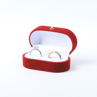 高級宝石箱 パーソナライズされた オーダーメイド レッドベールテ 宝石 梱包 結婚式 婚約 ダブルリング ボックス