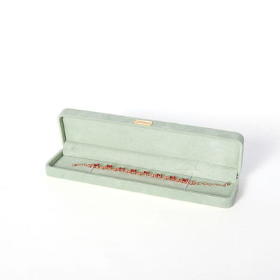 八角形ライトグリーンベルベットジュエリーボックス カスタマイズ可能なフリップジュエリーボックス ゴールデンパッチ付き