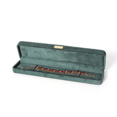 八角形アーミーグリーンベルベットジュエリーボックス カスタマイズ可能なフリップジュエリーボックス 金色のパッチ付き