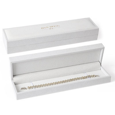 高級のベールベットの白い四角い宝石箱 ブレスレット ネックレスリングの包装