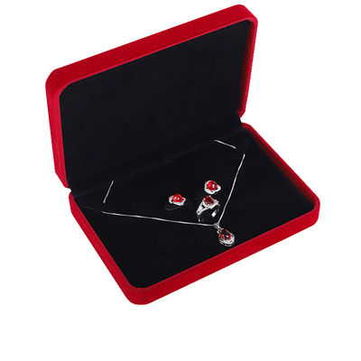 OEM ODM ハイエンド ベルベット ジュエリー ボックス 贅沢 オーダーメイド ロゴ レッド ベルベット ジュエリー ボックス