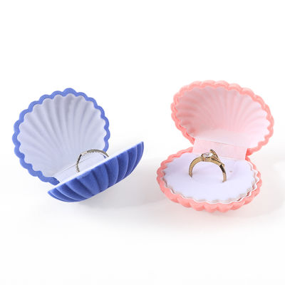 パーソナライズされた高品質フリップシェルベルベットリングボックスジュエリーパッケージ