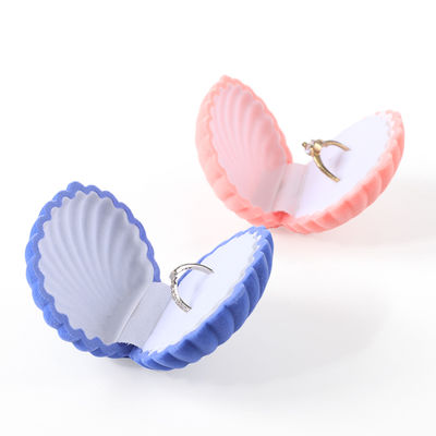 パーソナライズされた高品質フリップシェルベルベットリングボックスジュエリーパッケージ