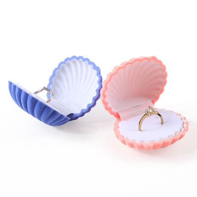 パーソナライズされた高品質フリップシェルベルベットリングボックスジュエリーパッケージ