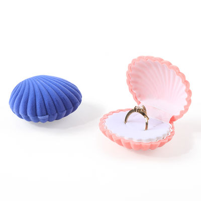 パーソナライズされた高品質フリップシェルベルベットリングボックスジュエリーパッケージ