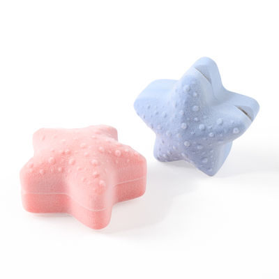 ロゴ付きOEMパーソナライズされたフリップヒトデベルベットリングボックスジュエリーパッケージ