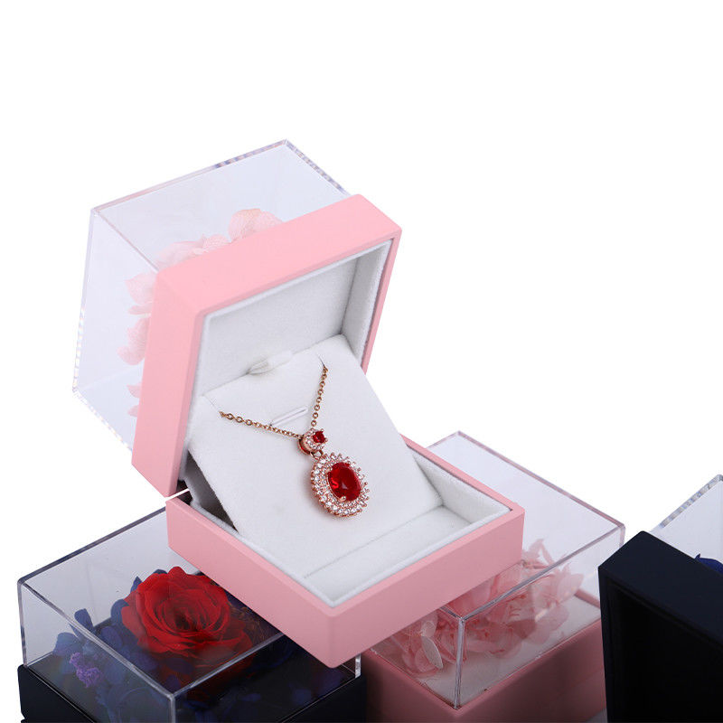 スクウェア・ローズ・フラワー・ジュエリー・パッケージング・ボックス プレゼント用カスタムデザインのための花のリングボックス