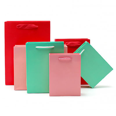 シーク シンプル マカロン カラー カードボード トート バッグ ギフト 宝物 梱包