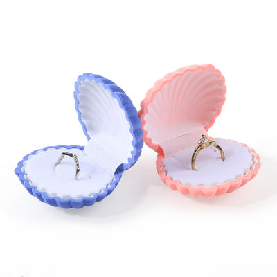 パーソナライズされた高品質フリップシェルベルベットリングボックスジュエリーパッケージ